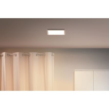 WiZ - LED Zatemnitvena stropna svetilka SUPERSLIM LED/12W/230V 2700-6500K Wi-Fi bela