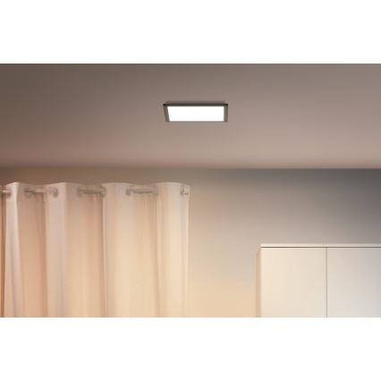 WiZ - LED Zatemnitvena stropna svetilka SUPERSLIM LED/12W/230V 2700-6500K Wi-Fi črna