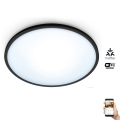 WiZ - LED Zatemnitvena stropna svetilka SUPERSLIM LED/14W/230V 2700-6500K Wi-Fi črna
