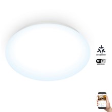 WiZ - LED Zatemnitvena stropna svetilka SUPERSLIM LED/17W/230V 4000K Wi-Fi