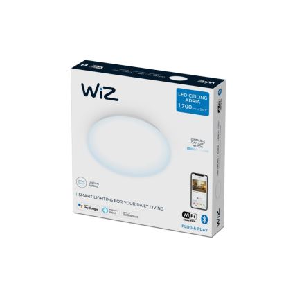 WiZ - LED Zatemnitvena stropna svetilka SUPERSLIM LED/17W/230V 4000K Wi-Fi