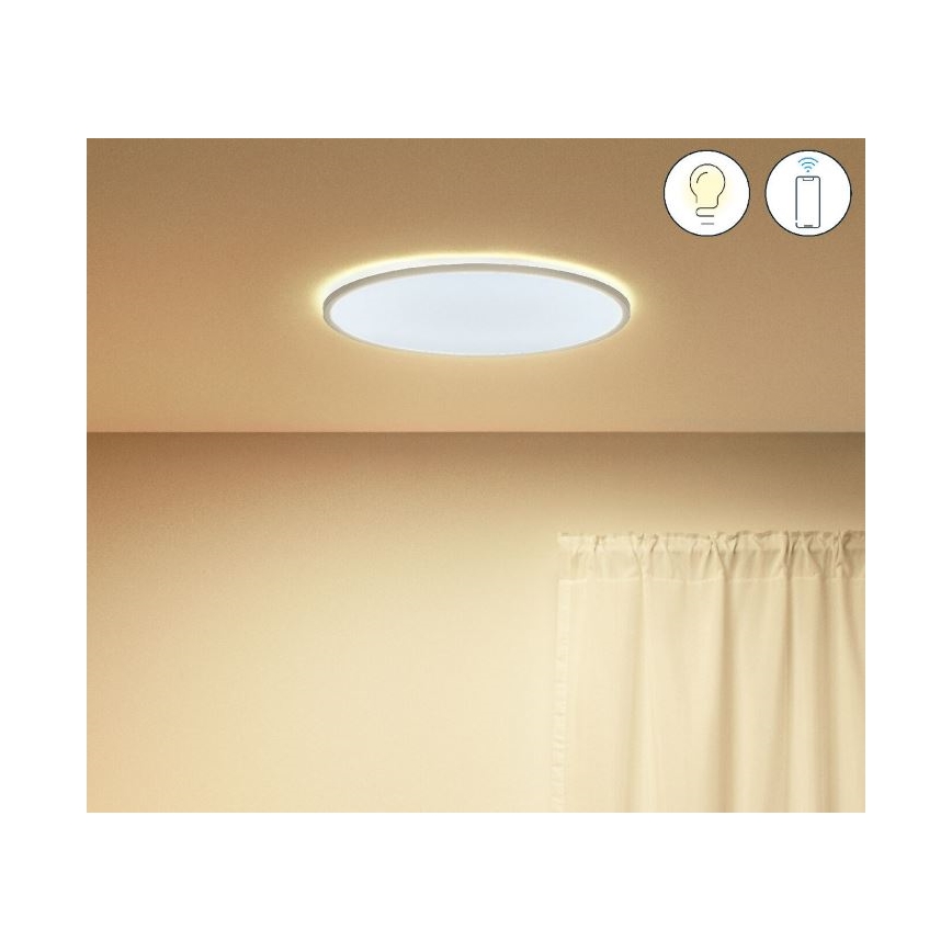 WiZ - LED Zatemnitvena stropna svetilka SUPERSLIM LED/22W/230V 2700-6500K Wi-Fi bela