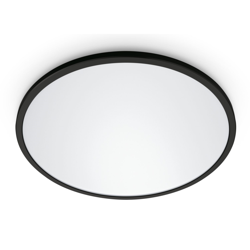 WiZ - LED Zatemnitvena stropna svetilka SUPERSLIM LED/22W/230V 2700-6500K Wi-Fi črna