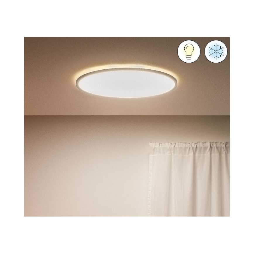 WiZ - LED Zatemnitvena stropna svetilka SUPERSLIM LED/32W/230V 2700-6500K Wi-Fi bela
