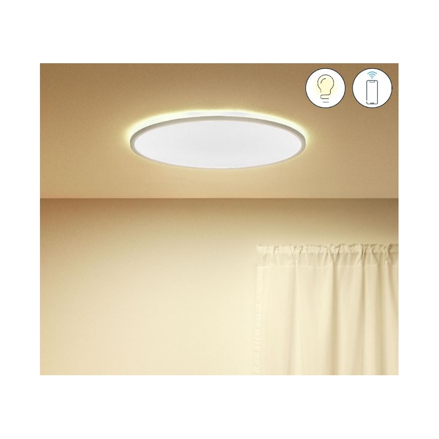WiZ - LED Zatemnitvena stropna svetilka SUPERSLIM LED/32W/230V 2700-6500K Wi-Fi bela