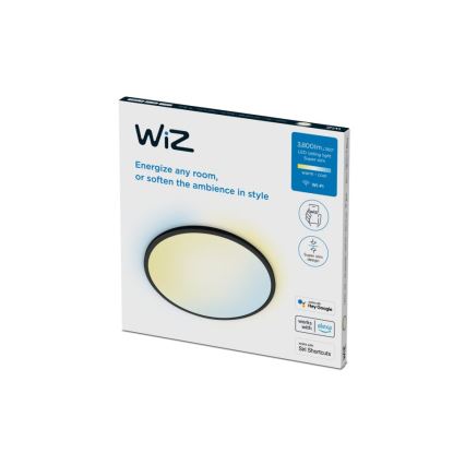 WiZ - LED Zatemnitvena stropna svetilka SUPERSLIM LED/32W/230V 2700-6500K Wi-Fi črna