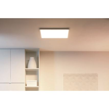 WiZ - LED Zatemnitvena stropna svetilka SUPERSLIM LED/36W/230V 2700-6500K Wi-Fi bela