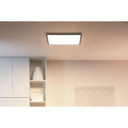 WiZ - LED Zatemnitvena stropna svetilka SUPERSLIM LED/36W/230V 2700-6500K Wi-Fi črna