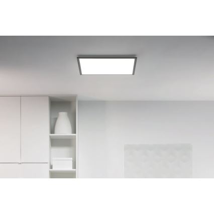 WiZ - LED Zatemnitvena stropna svetilka SUPERSLIM LED/36W/230V 2700-6500K Wi-Fi črna