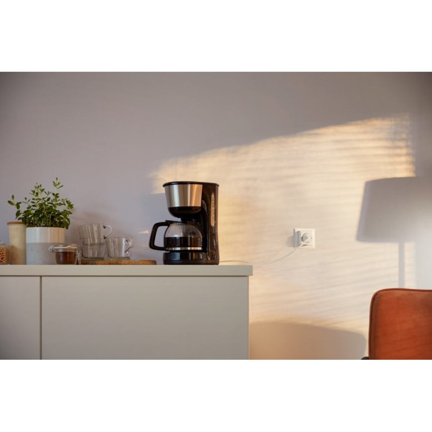 WiZ - Pametna vtičnica F 2300W + powermeter Wi-Fi SCHUKO