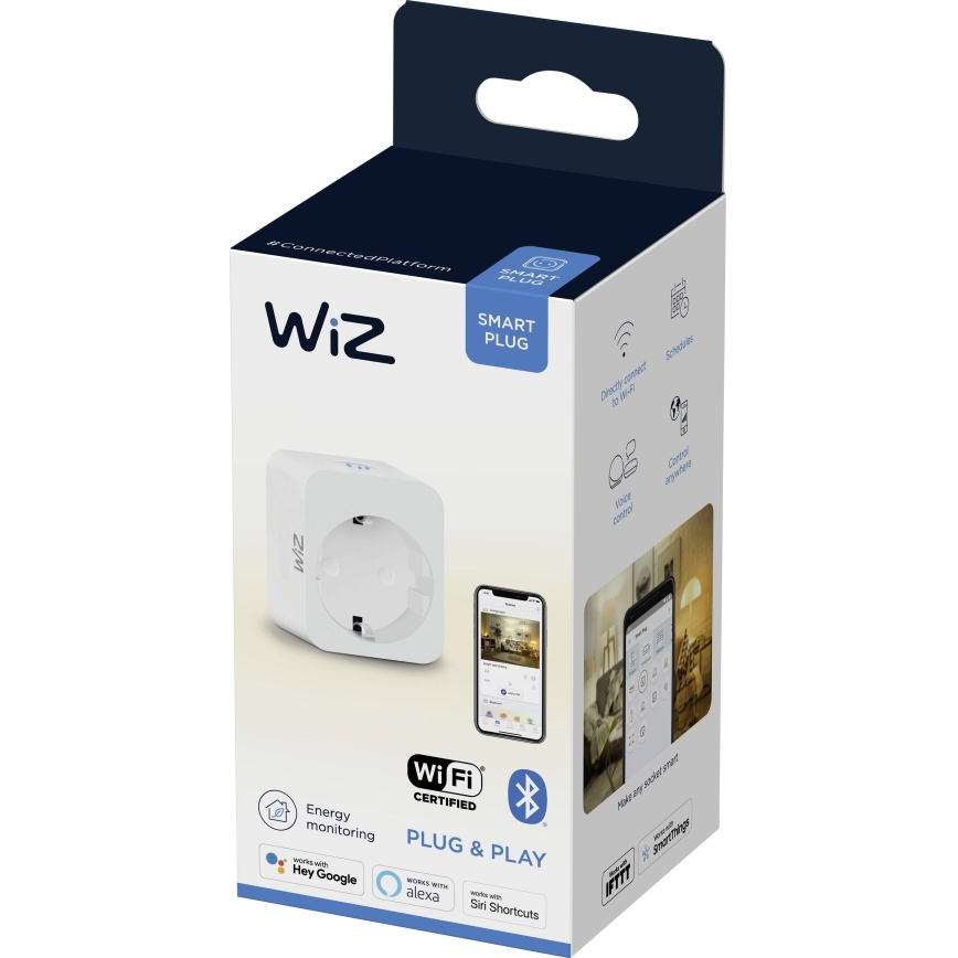 WiZ - Pametna vtičnica F 2300W + powermeter Wi-Fi SCHUKO