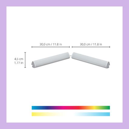 WiZ - SET 2x LED RGBW Zatemnitvena svetilka BAR LED/5,5W/230V 2200-6500K Wi-Fi