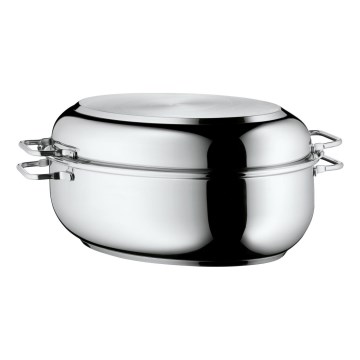 WMF - Ovalni pekač s pokrovom 41x28,5x18 cm nerjaveče jeklo