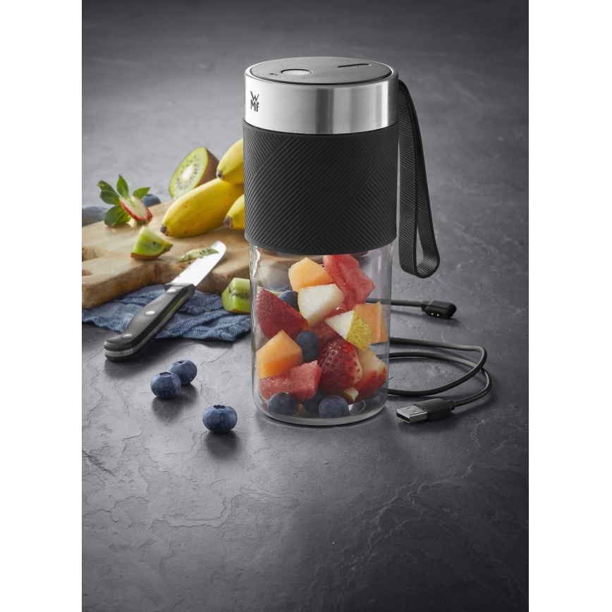 WMF - Potovalni mešalnik za smoothie KITCHENminis 50W/7,4V 1200 mAh nerjaveče jeklo