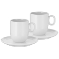 WMF - SET 2x Kavna skodelica za kremo s krožničkom BARISTA 170 ml bela