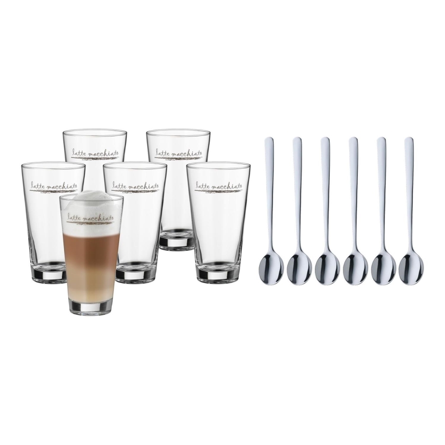 WMF - Set kozarcev in žličk za latte macchiato CLEVER & MORE 6 kom.