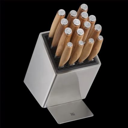 WMF - set kuhinjskih nožev GRAND WOOD s lesenim blokom, 6-delni