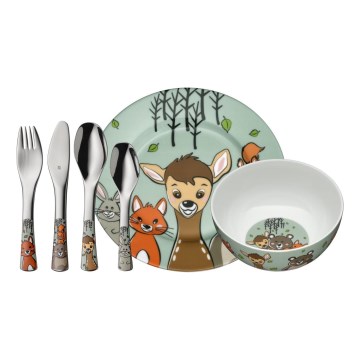 WMF - Set otroške posode in jedilnega pribora FOREST FRIENDS 6 kom.