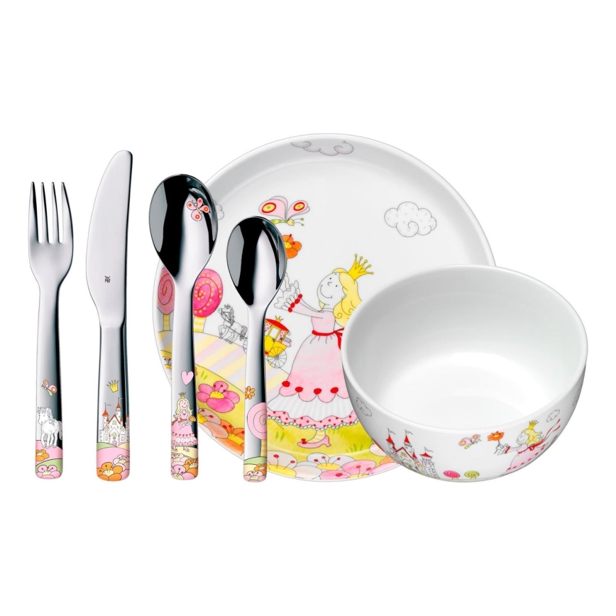 WMF - Set otroške posode in jedilnega pribora Princess Anneli 6 kom.