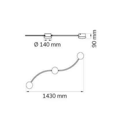 Wofi 10181 - LED Zatemnitveni reflektor LIMA 3xLED/7W/230V 3000K