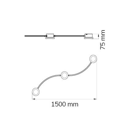 Wofi 10184 - LED Zatemnitveni reflektor LIMA 3xLED/7W/230V 3000K