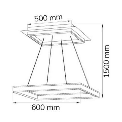 Wofi 10287 - LED Zatemnitveni lestenec na vrvici KEMI LED/70W/230V 3000-6400K + RC