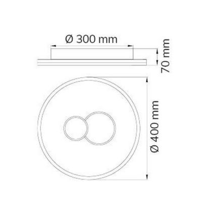 Wofi 11246 - LED Zatemnitvena stropna svetilka NADRA LED/27W/230V