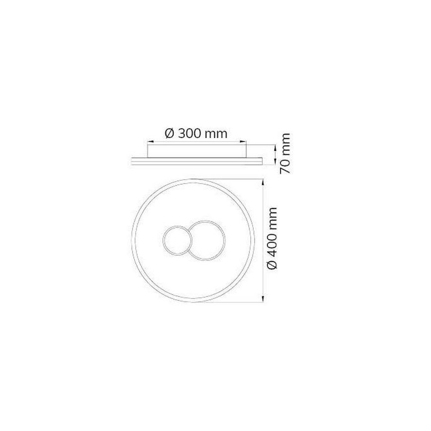 Wofi 11246 - LED Zatemnitvena stropna svetilka NADRA LED/27W/230V