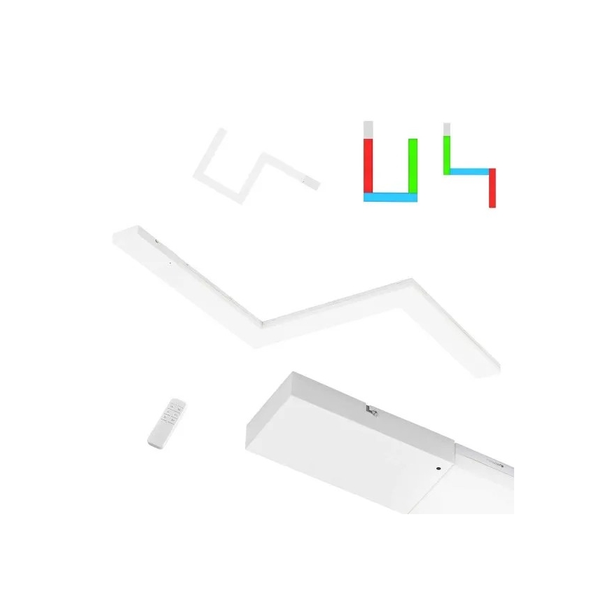 Wofi 11277 - SET 3x LED RGBW Zatemnitvena stropna svetilka FOURLIGHTS LED/30W/230V + Daljinski upravljalnik