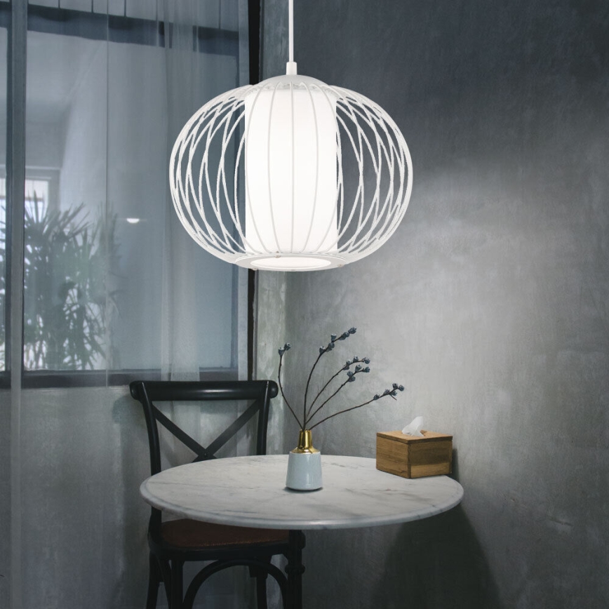 Wofi 11460FW - Lestenec na vrvici TARIM 1xE27/40W/230V bela