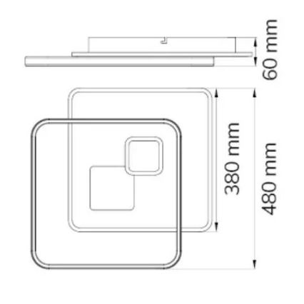 Wofi 11620 - LED Zatemnitvena stropna svetilka AKON LED/43,5W/230V 2700-5500K + Daljinski upravljalnik