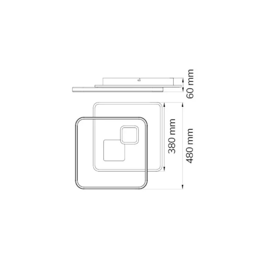 Wofi 11620 - LED Zatemnitvena stropna svetilka AKON LED/43,5W/230V 2700-5500K + Daljinski upravljalnik