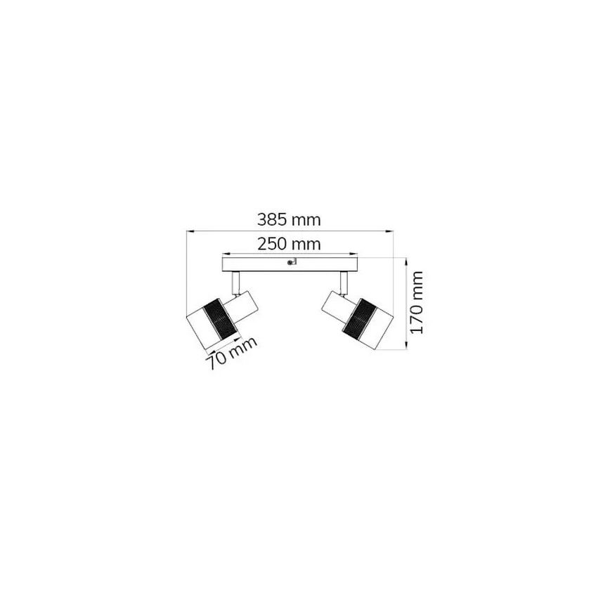 Wofi 11650 - Reflektor DORAL 2xE14/28W/230V