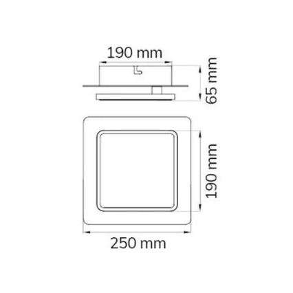 Wofi 12052 - LED Stropna svetilka SUTTER LED/10,5W/230V 3000K mat krom