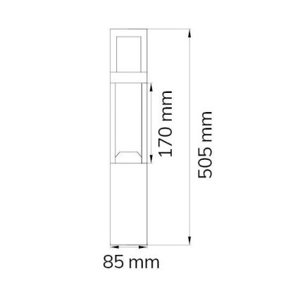 Wofi 12228 - LED Zunanja svetilka SIERRA LED/10W/230V IP54 50,5 cm