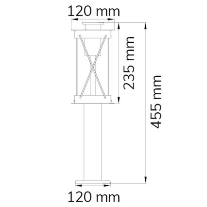 Wofi 12237 - Zunanja svetilka DELIAN 1xE27/10W/230V IP54 45,5 cm