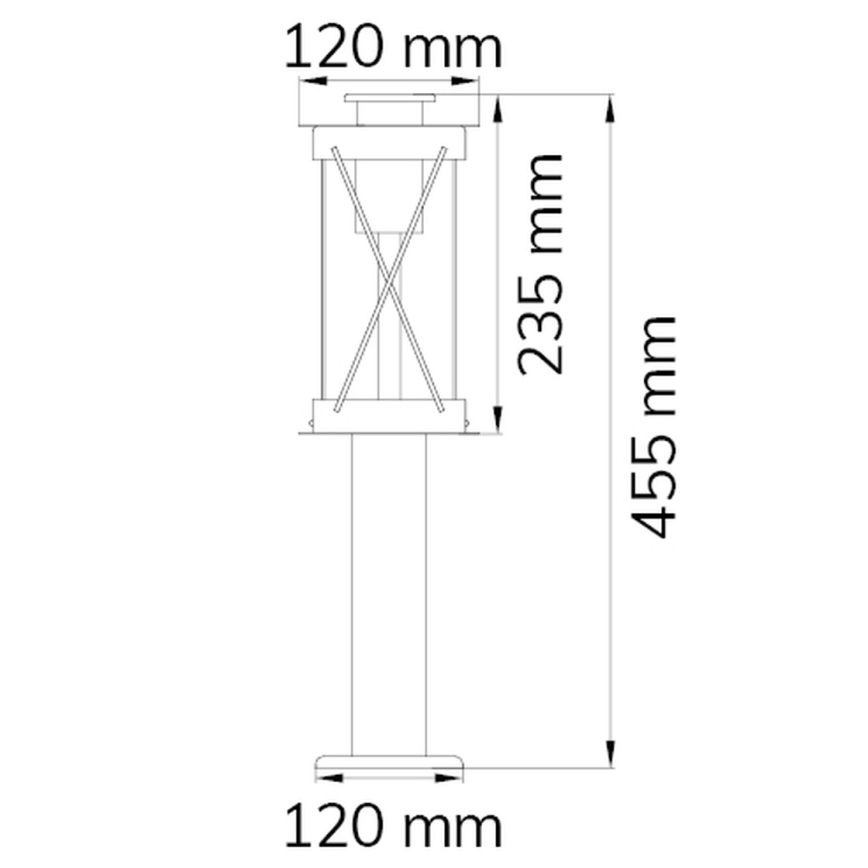 Wofi 12237 - Zunanja svetilka DELIAN 1xE27/10W/230V IP54 45,5 cm