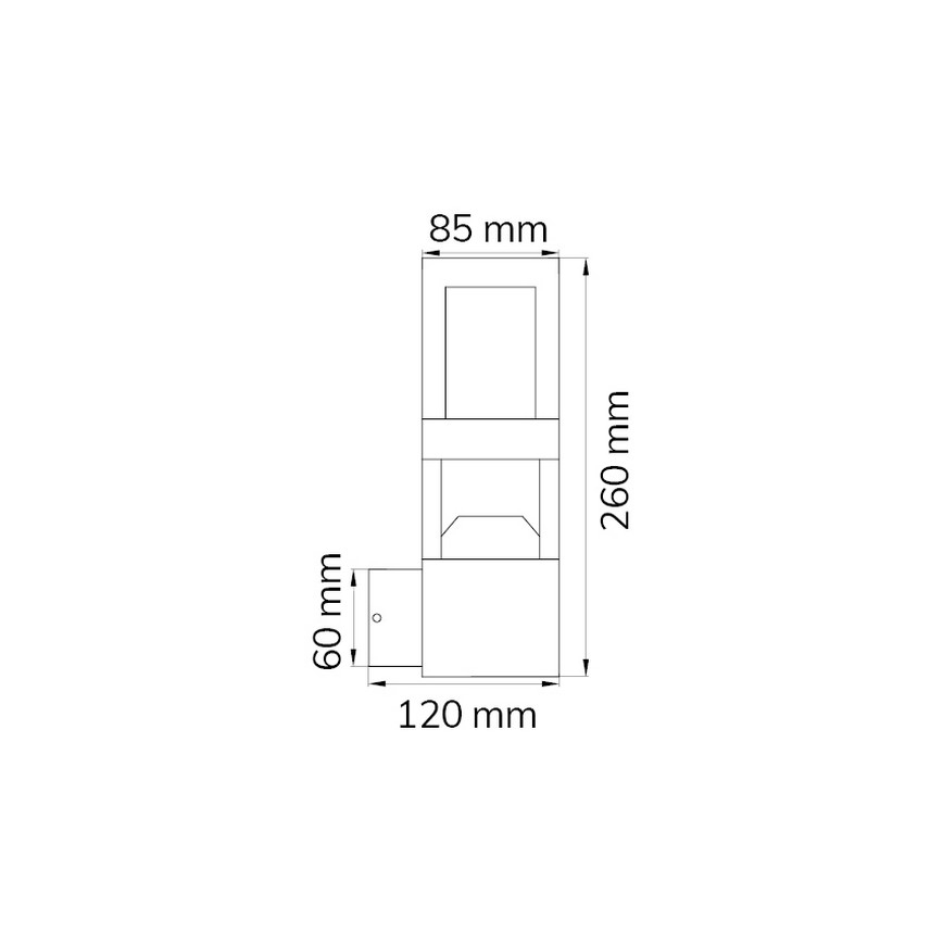 Wofi 12244 - LED Zunanja stenska svetilka SIERRA LED/10W/230V IP54