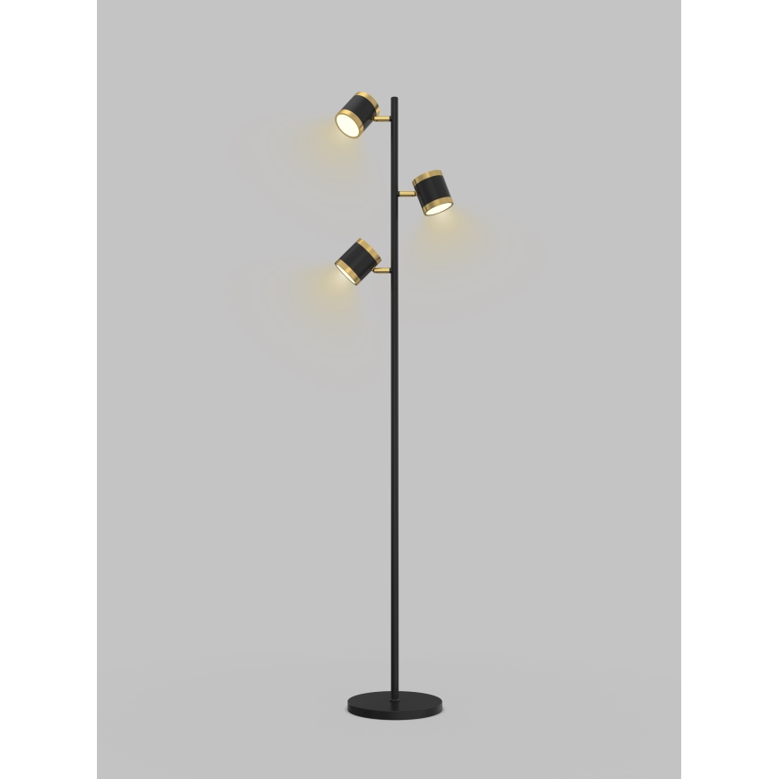 Wofi 3003-304S - LED Zatemnitvena stoječa svetilka TOULOUSE LED/21W/230V črna/zlata
