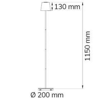 Wofi 3015.01.64.9000 - LED Zatemnitvena talna svetilka GENK LED/2W/5V 2000 mAh