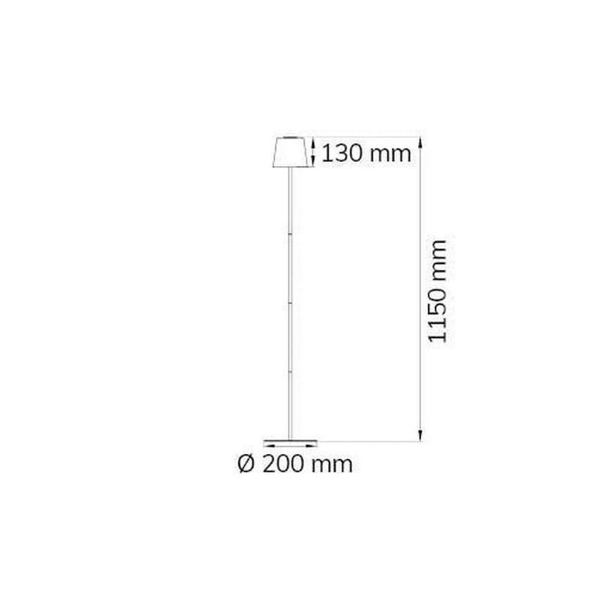 Wofi 3015.01.64.9000 - LED Zatemnitvena talna svetilka GENK LED/2W/5V 2000 mAh