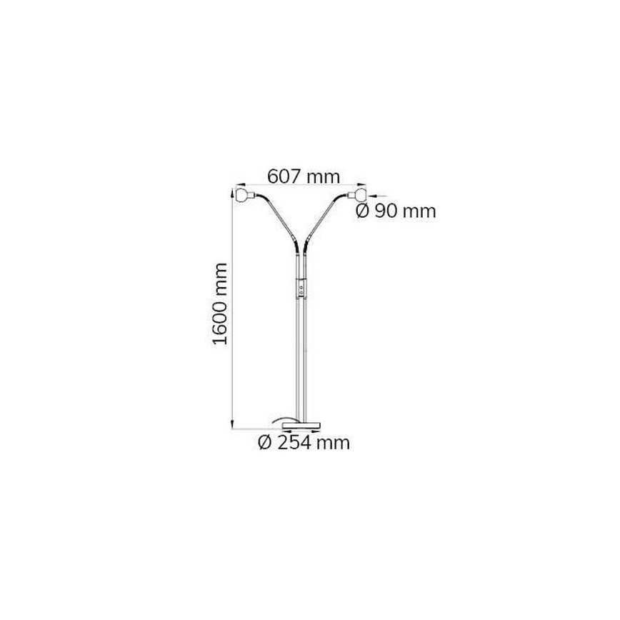 Wofi 307102640000 - LED Zatemnitvena talna svetilka NOIS 2xLED/5W/230V