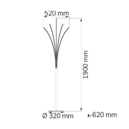 Wofi 3557.05.01.0000 - LED Zatemnitvena talna svetilka BENETT LED/24W/230V