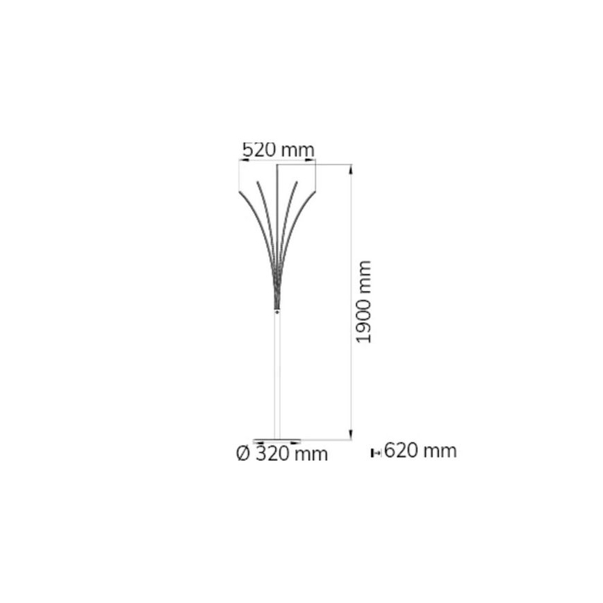 Wofi 3557.05.01.0000 - LED Zatemnitvena talna svetilka BENETT LED/24W/230V