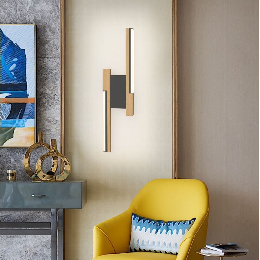 Wofi 4031-206- LED zatemnjiva stenska svetilka PALERMO 11W/230V kavčukovec