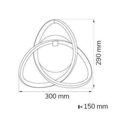 Wofi 4134.01.88.9000 - LED Stenska svetilka INDIGO LED/14W/230V