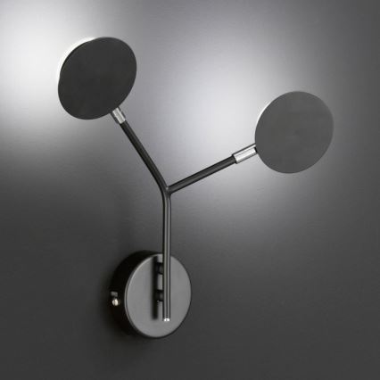 Wofi 446602109000 - LED Stenska svetilka BELIZE 2xLED/5W/230V 3000K črna