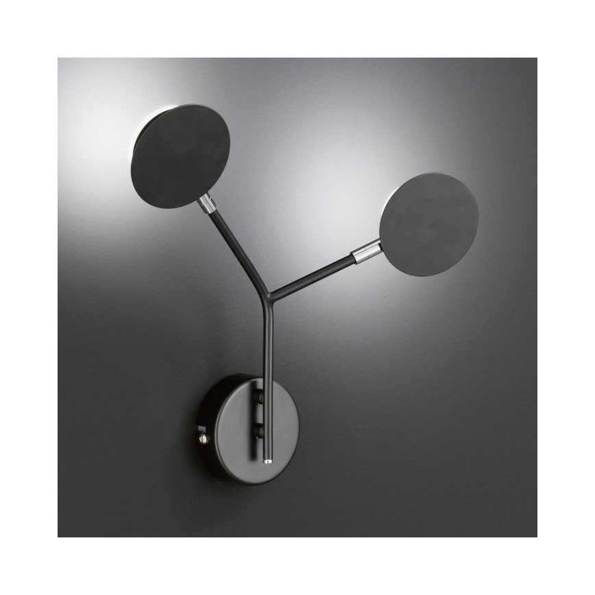 Wofi 446602109000 - LED Stenska svetilka BELIZE 2xLED/5W/230V 3000K črna
