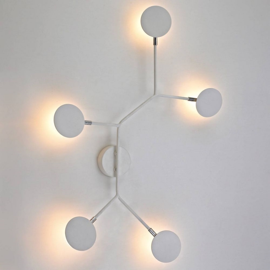 Wofi 446604109000 - LED Stenska svetilka BELIZE 5xLED/5W/230V 3000K bela