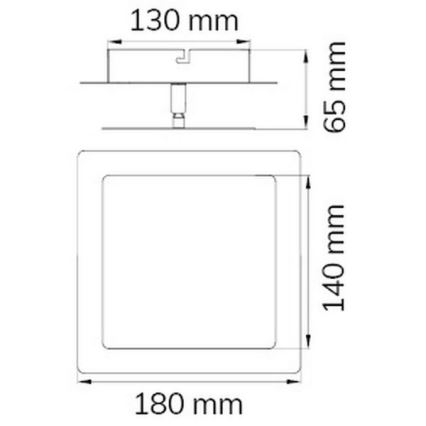 Wofi 451401709000 - LED Stenska svetilka FEY LED/8W/230V krom